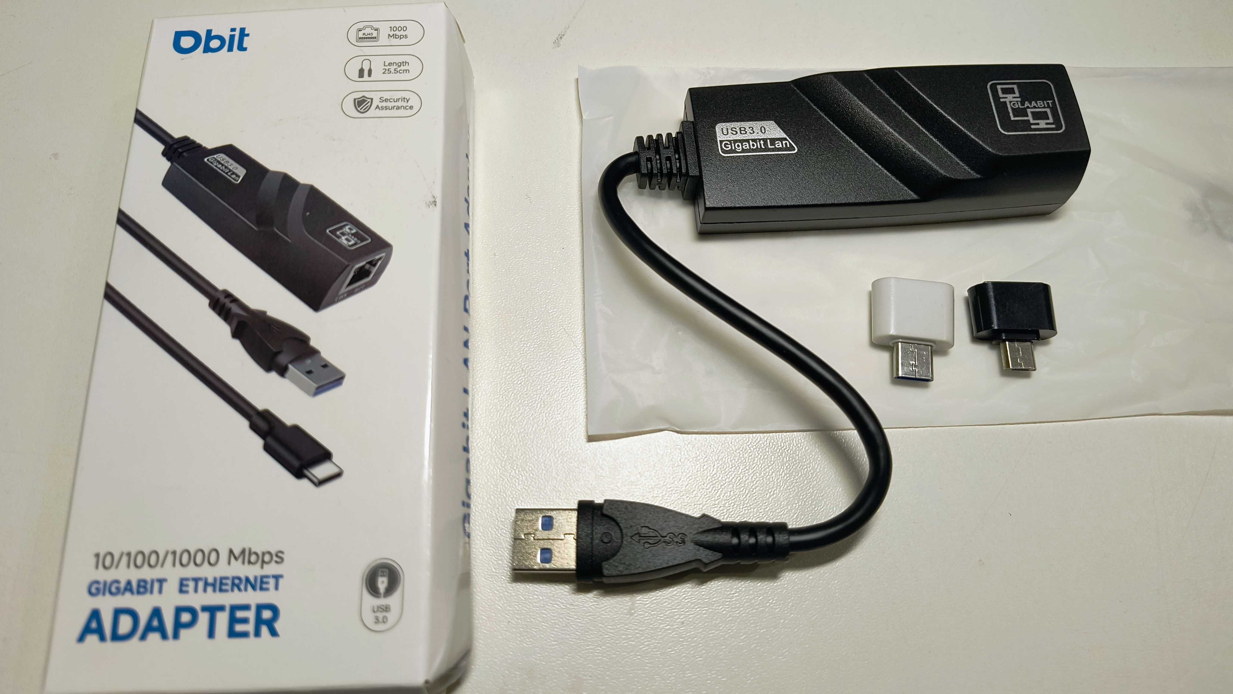 Новий мережевий адаптер USB - RJ45 100/1000Мбіт/с + перехідники