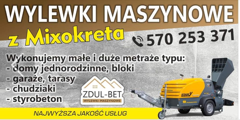 Wylewki i Styrobeton Mixokretem