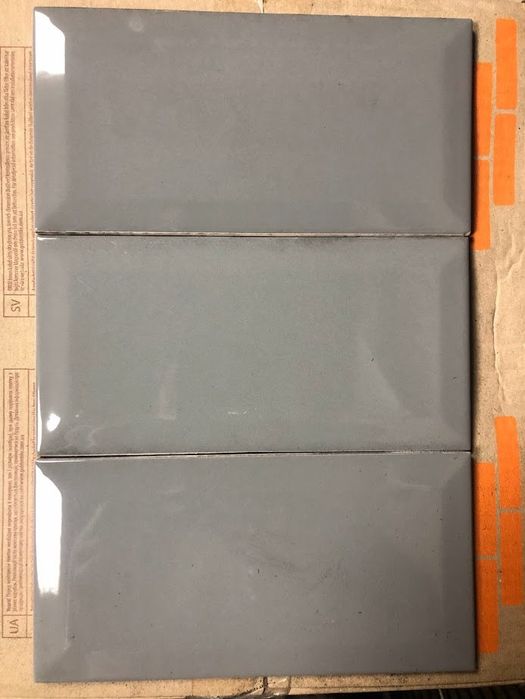 Плитка кабанчик салат., серый антрацит Golden Tile Metrotiles 10*20см