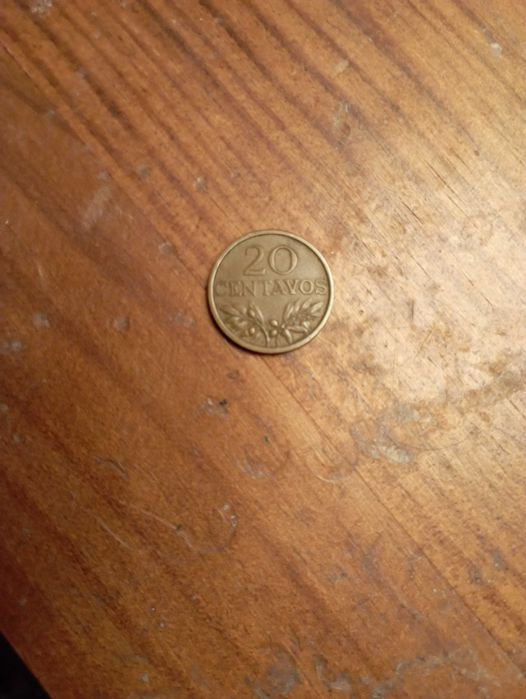 Moedas 20 centavos, Escudo português, bronze