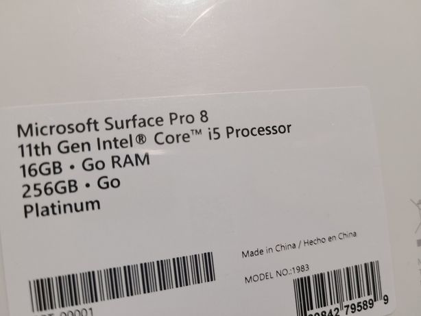 Microsoft Surface Pro 8 i5 16gb 256gb 11gen