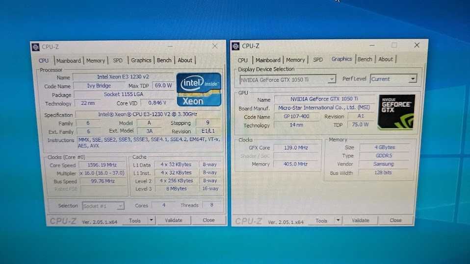Komputer ITX Intel Xeon (i7), GTX 1050Ti, 16GB, 128GB SSD + 240GB HDD