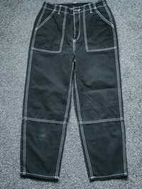 czarne cargo spodnie męskie