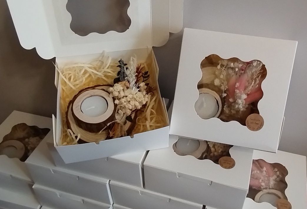 Świecznik drewniany handmade