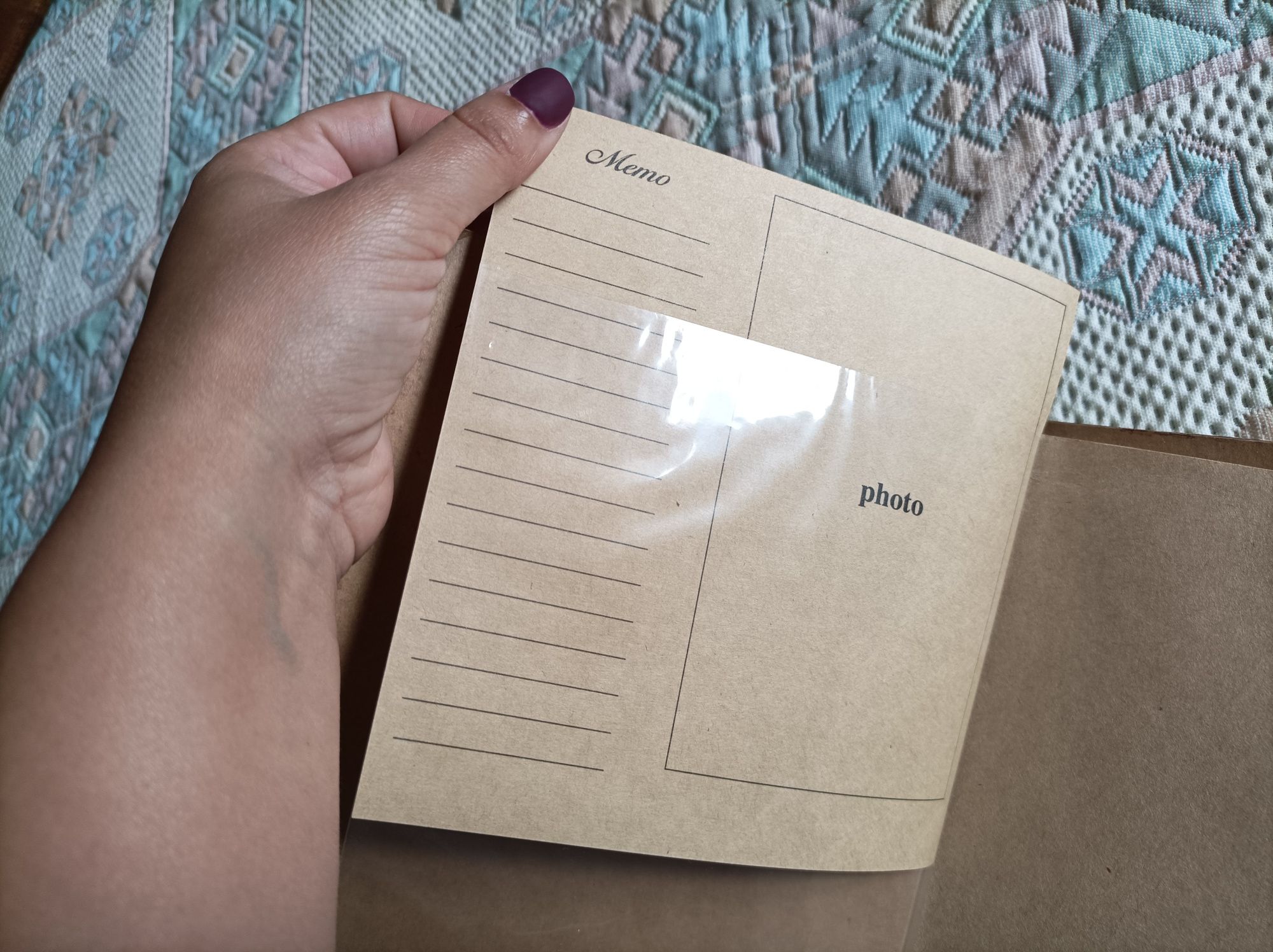 Álbum de fotos com caixa