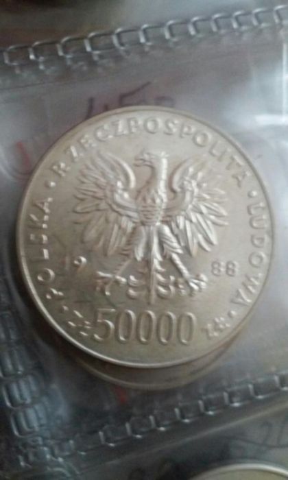 50000 zł 1988 r J.Piłsudski SREBRO !