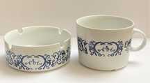 Popielniczka filiżanka porcelana Orbis PRL