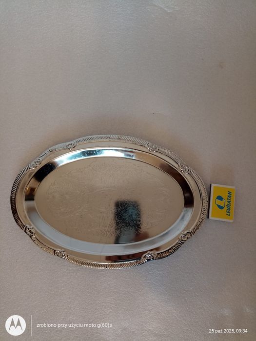 Srebrna taca PRL vintage
