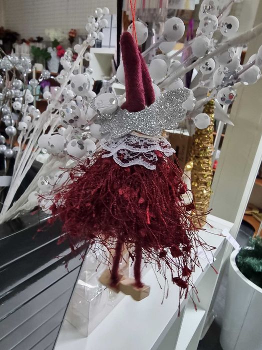 Zawieszki aniołki choinkę zawieszka choinkowa anioły aniołów czerwone