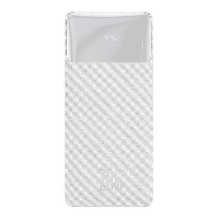 Powerbank Baseus Bipow 10000Mah, 2Xusb, Usb-C, 20W (Biały)