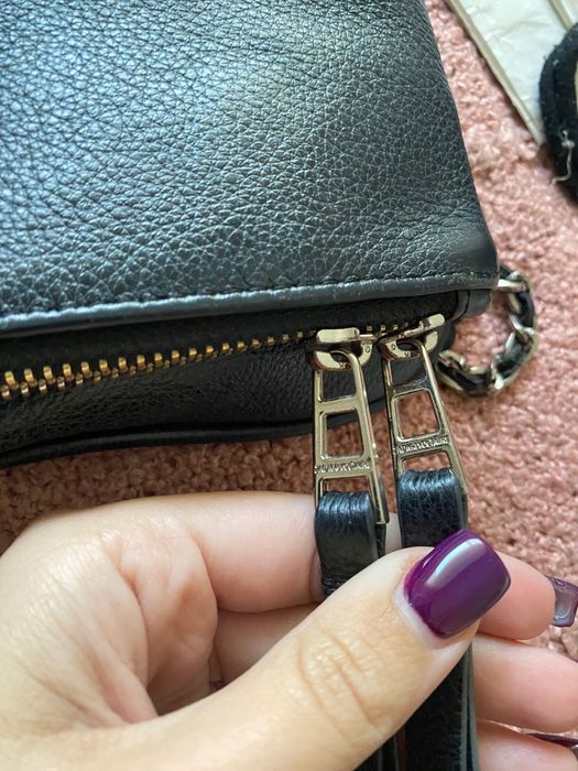 Mala zadig voltaire preta em pele