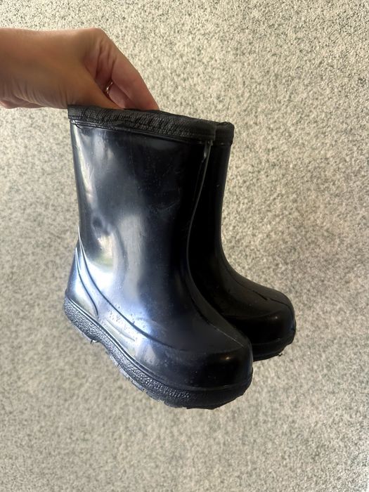 Гумові  сапожки з хутром дитячі 14,5 см