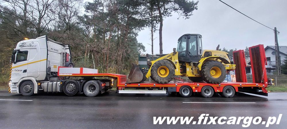 Transport niskopodwoziowy maszyn łodzi jachtów koparek niskopodwozie