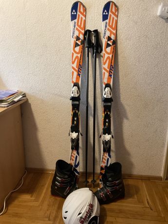 Narty zestaw do jezdzenia na nartach, Fischer xtr 150cm