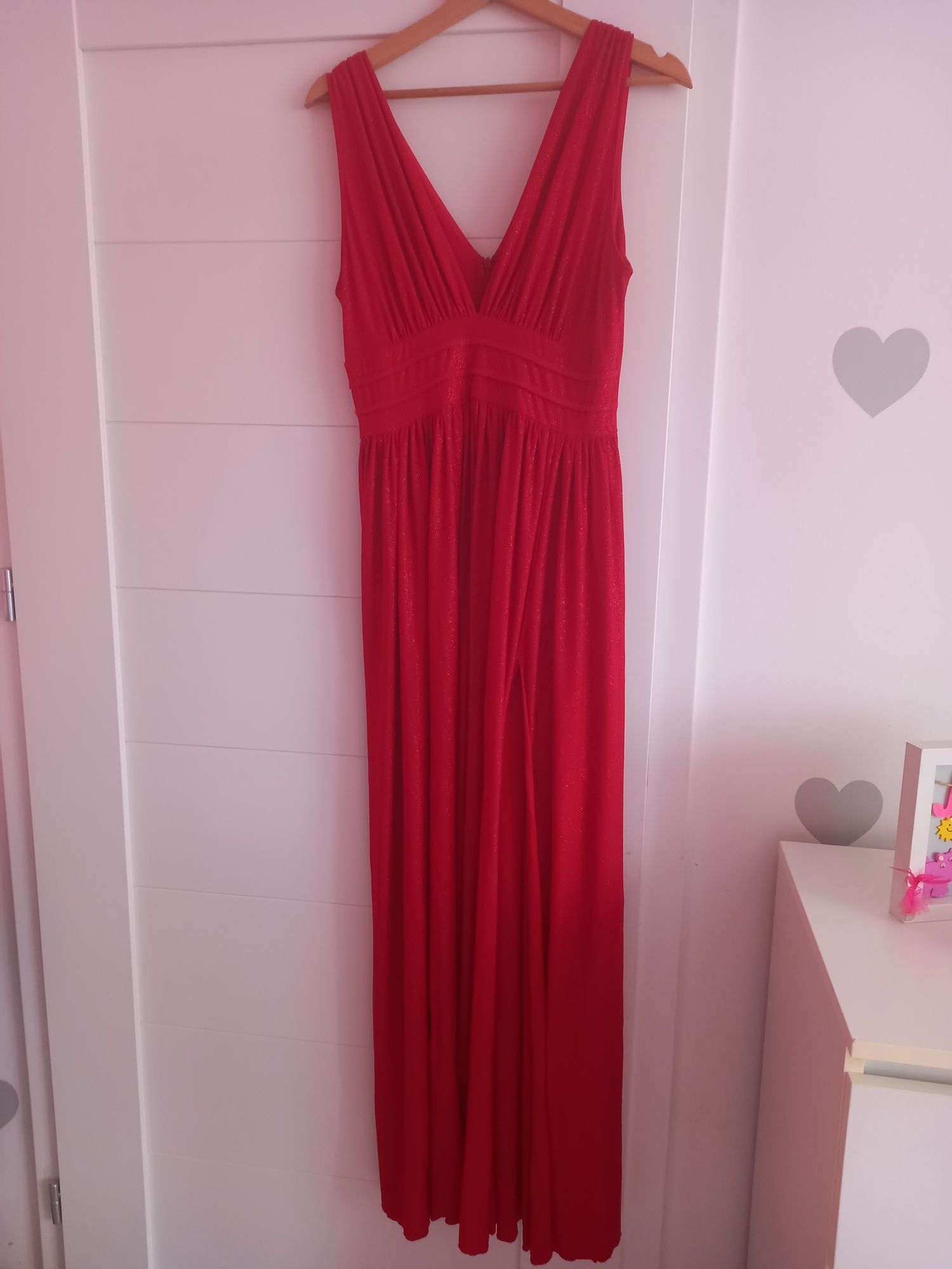 Sukienka czerwona maxi 38