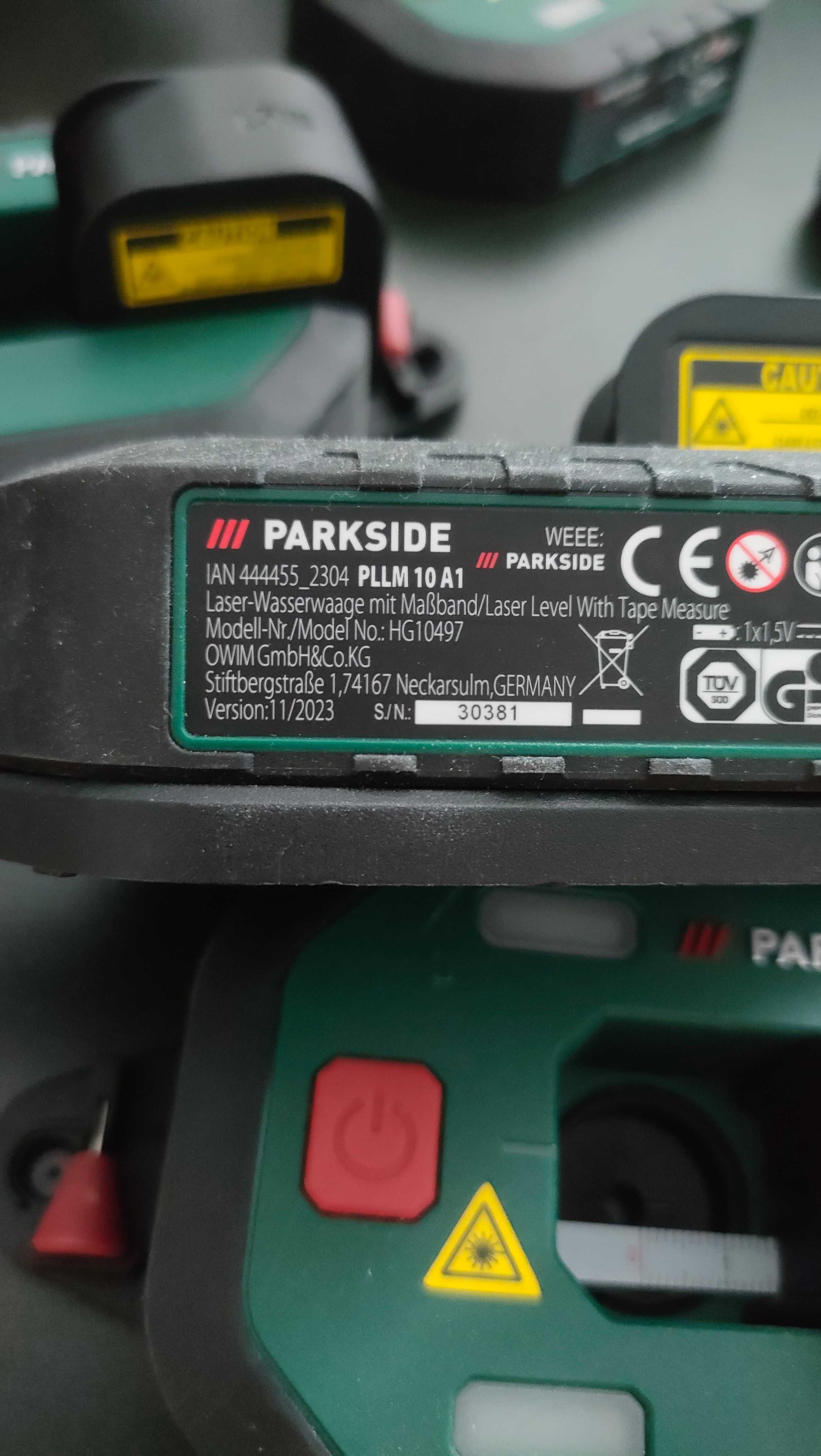 Poziomica laserowa z miarką Parkside PLLM 10 A1