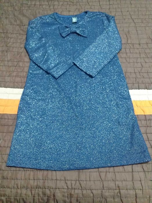 Vestido lindíssimo Azul marinho com brilhantes , da Zara Kids