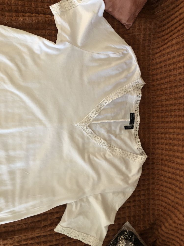 Asos koszulka bluzka biała koronka ciążowa maternity rozmiar 38 nowa