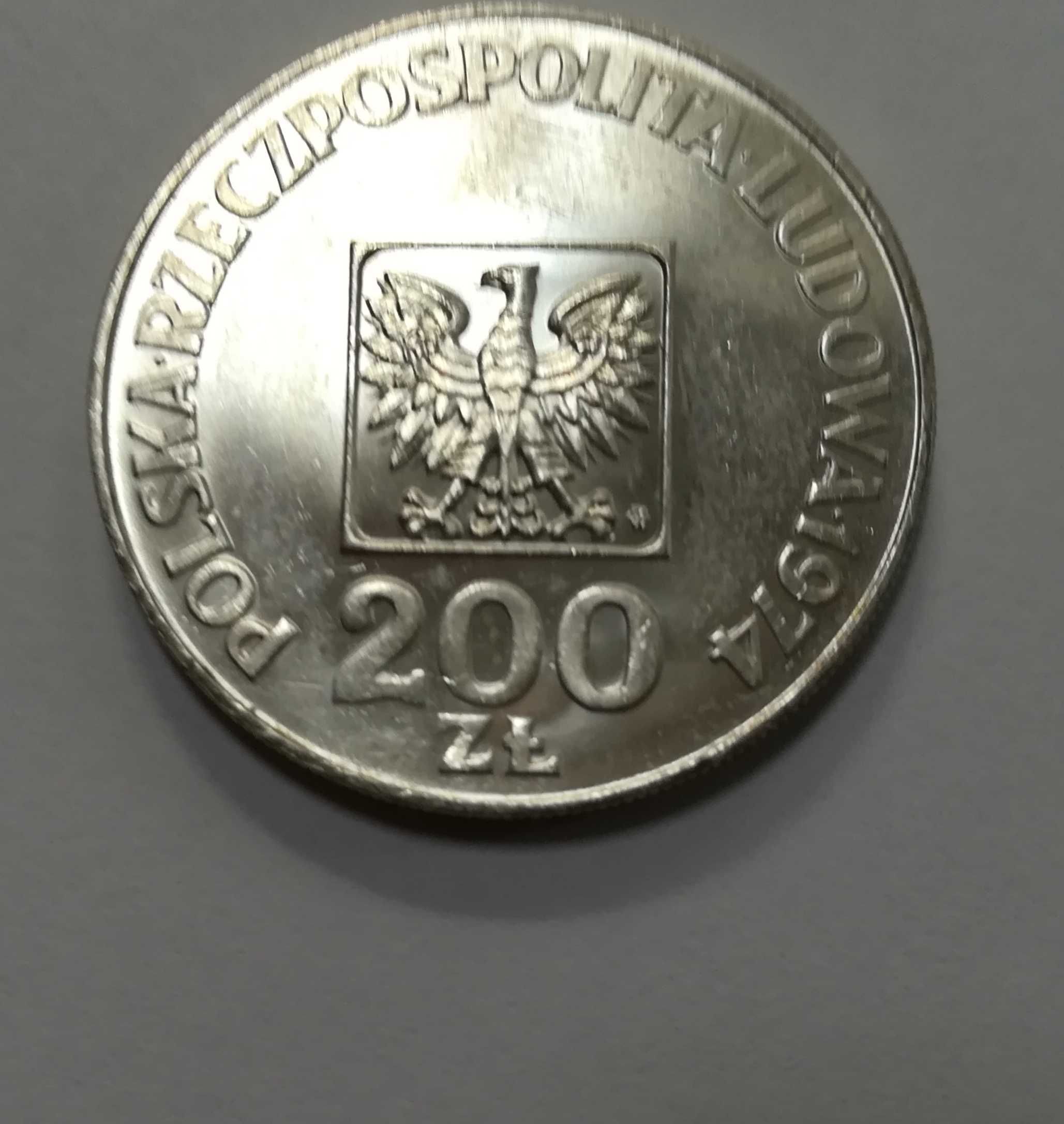 Moneta ze srebra 200 zł XXX Lat PRL 1974 r. nr 5 - stan ok. menniczy