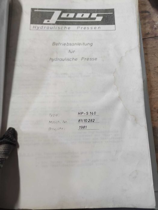 Prasa Hydrauliczna 3000mm x 2300mm do Fornirowania Prasa półkowa JOOS