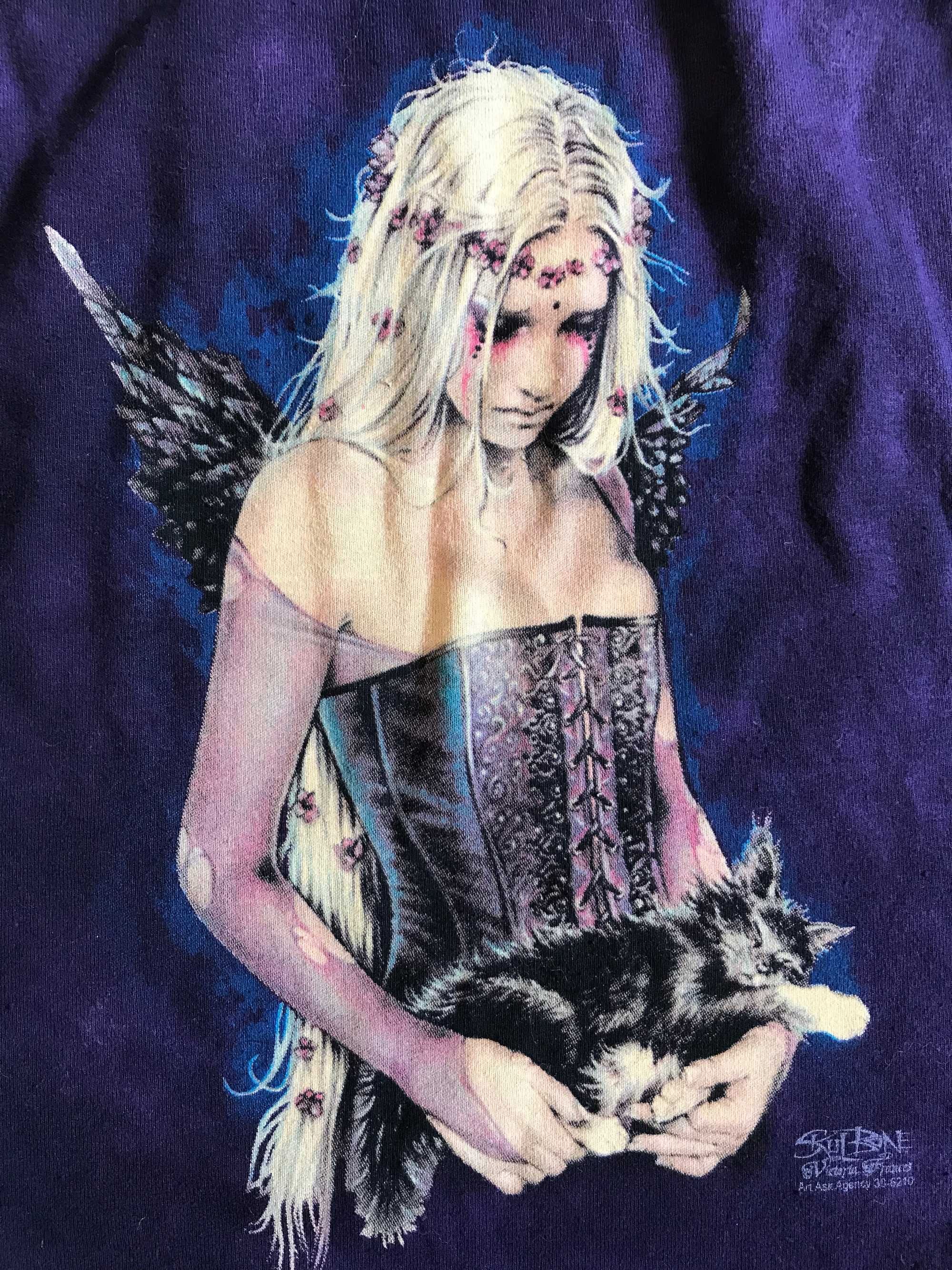 Bluzka na ramiączkach Skulbone anioł wampir obraz Victoria Frances