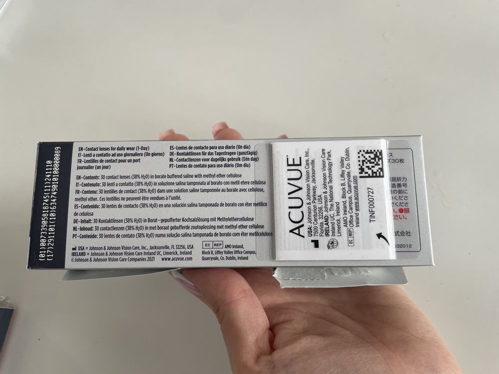 Soczewki Acuvue Oasys 1-day jednodniowe -1,5