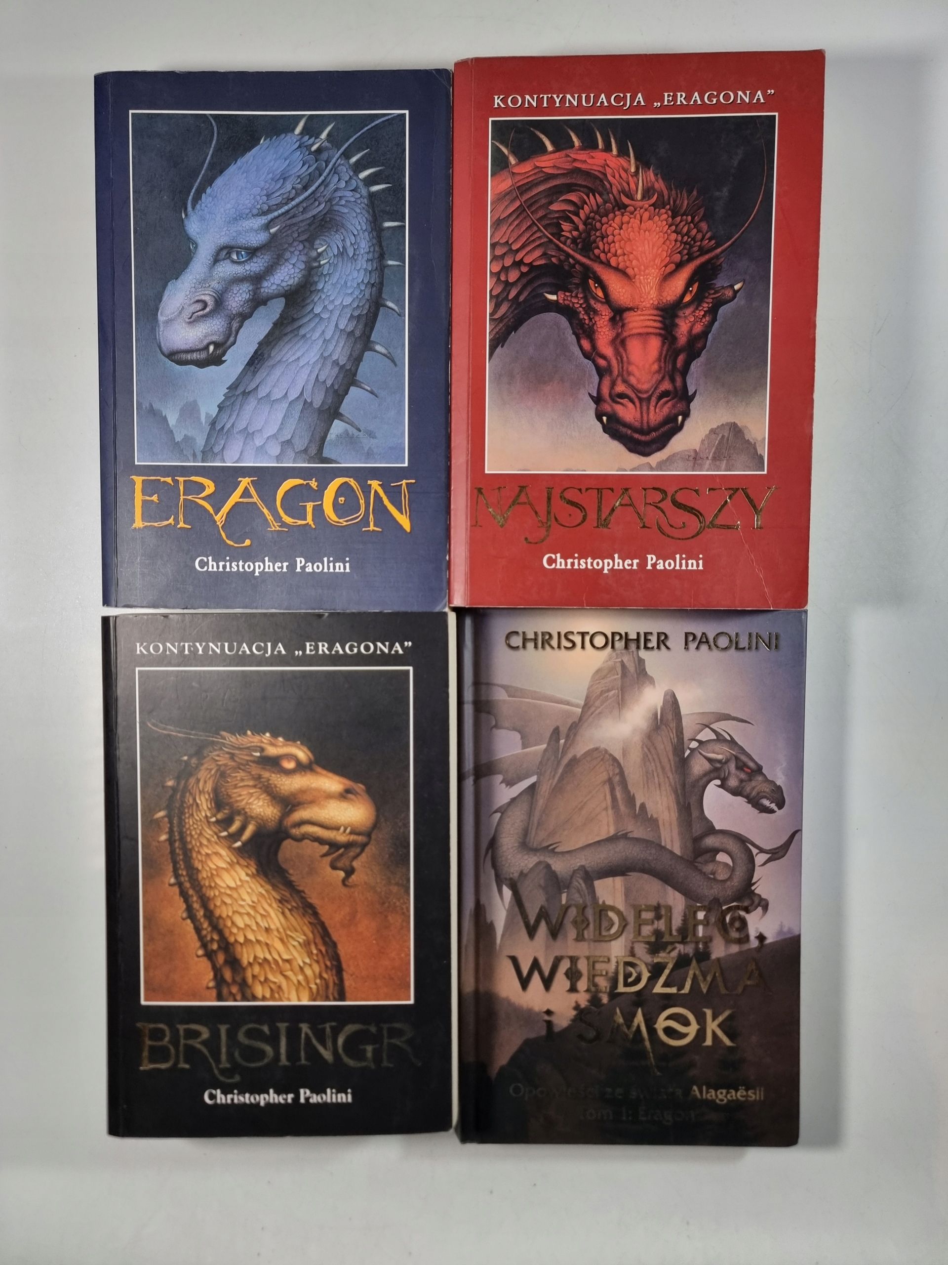 Dziedzictwo Eragon + Widelec, Wiedźma i Smok zestaw 4 książek Paolini
