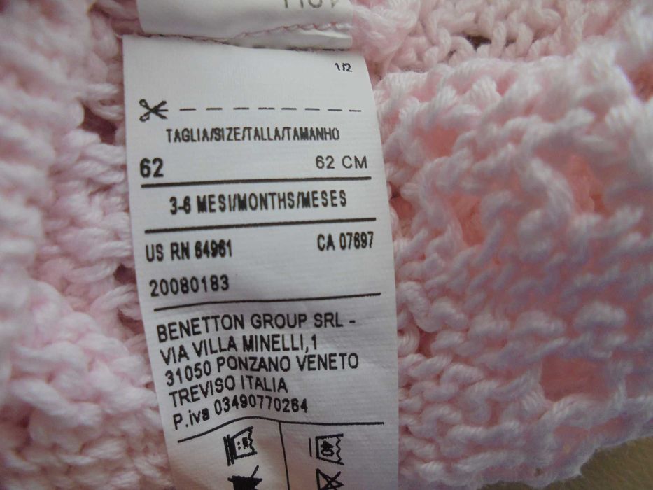 casaco de menina bebé da marca Benetton