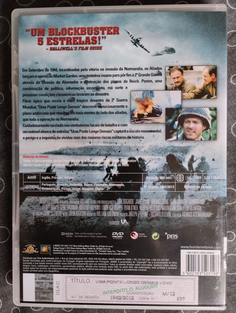 Dvd Uma ponte Longe demais