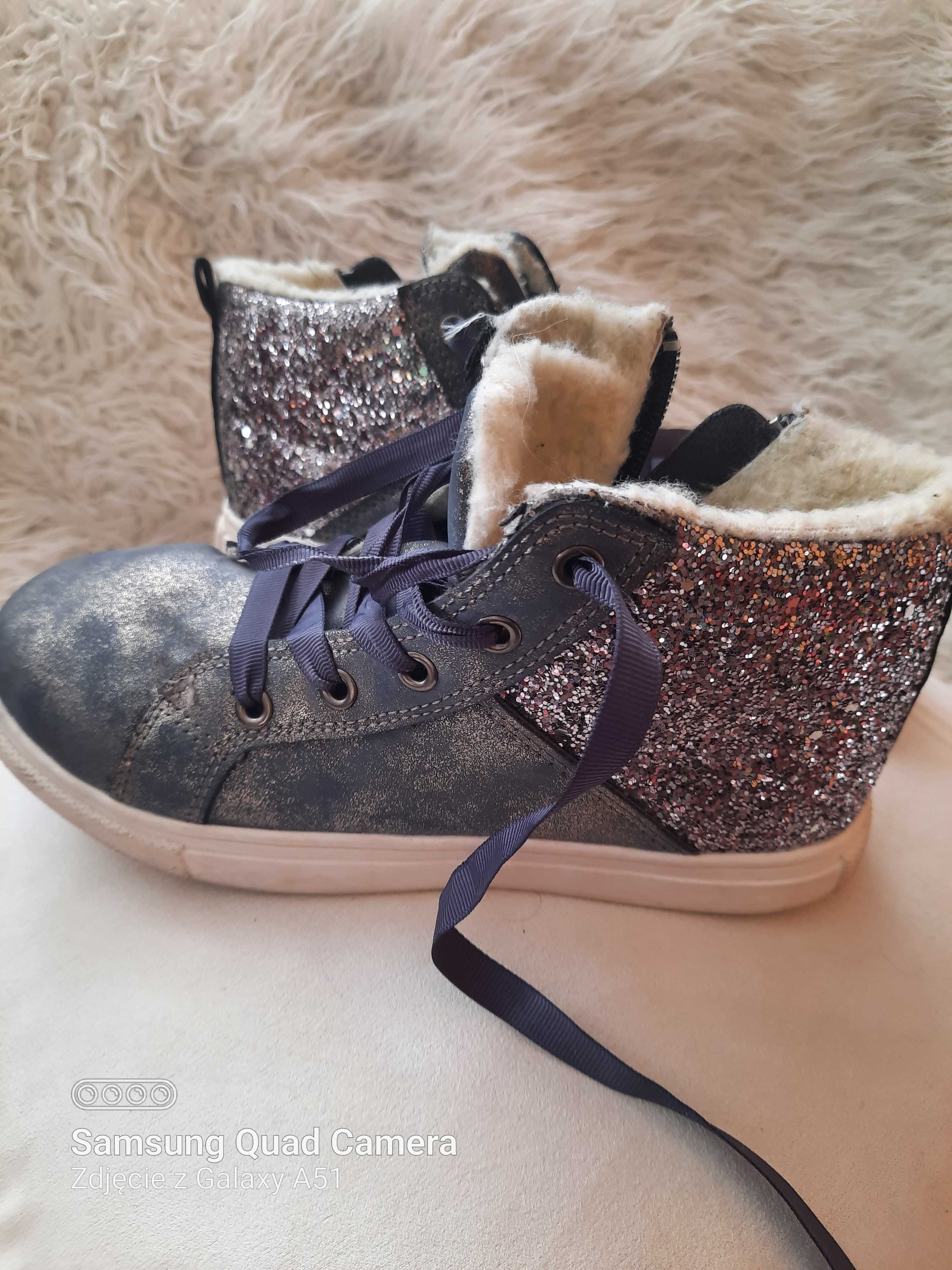 Botki,buty zimowe dla dziewczynki Young Style r.33