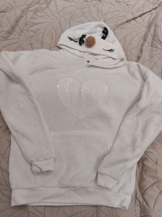 Bluza z kapturem renifer-polar