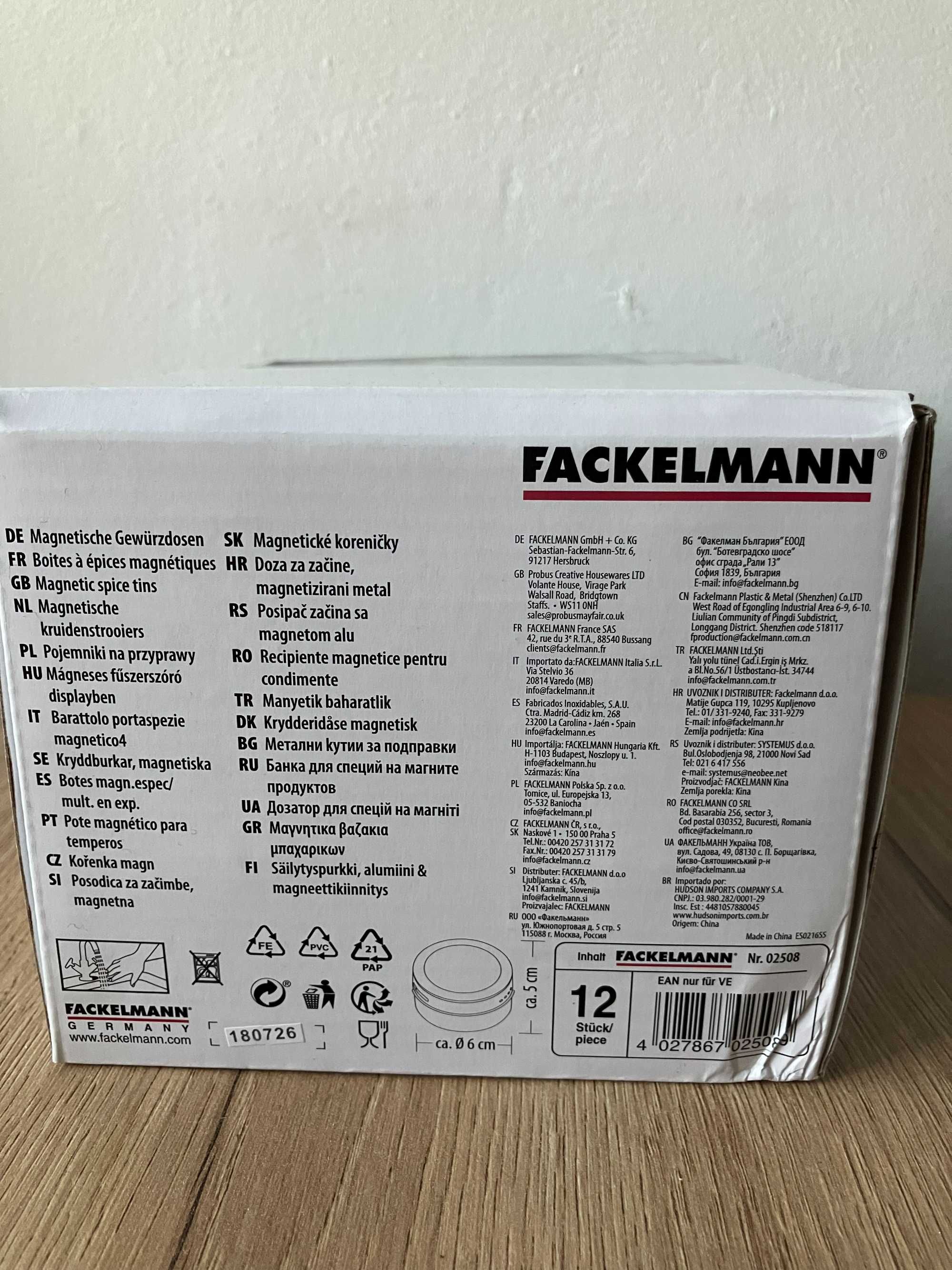 Fackelmann- Pojemniki na przyprawy- 12 szt.