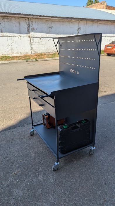 Тележка для інструмента з столом на колесах для сто