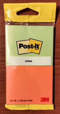 3M Karteczki Samoprzylepne Post-It® 76x63,5mm,zestaw 2szt. po 50kartek