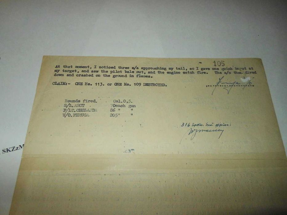 316 Dywizjon Warszawski raport bojowy org RAF