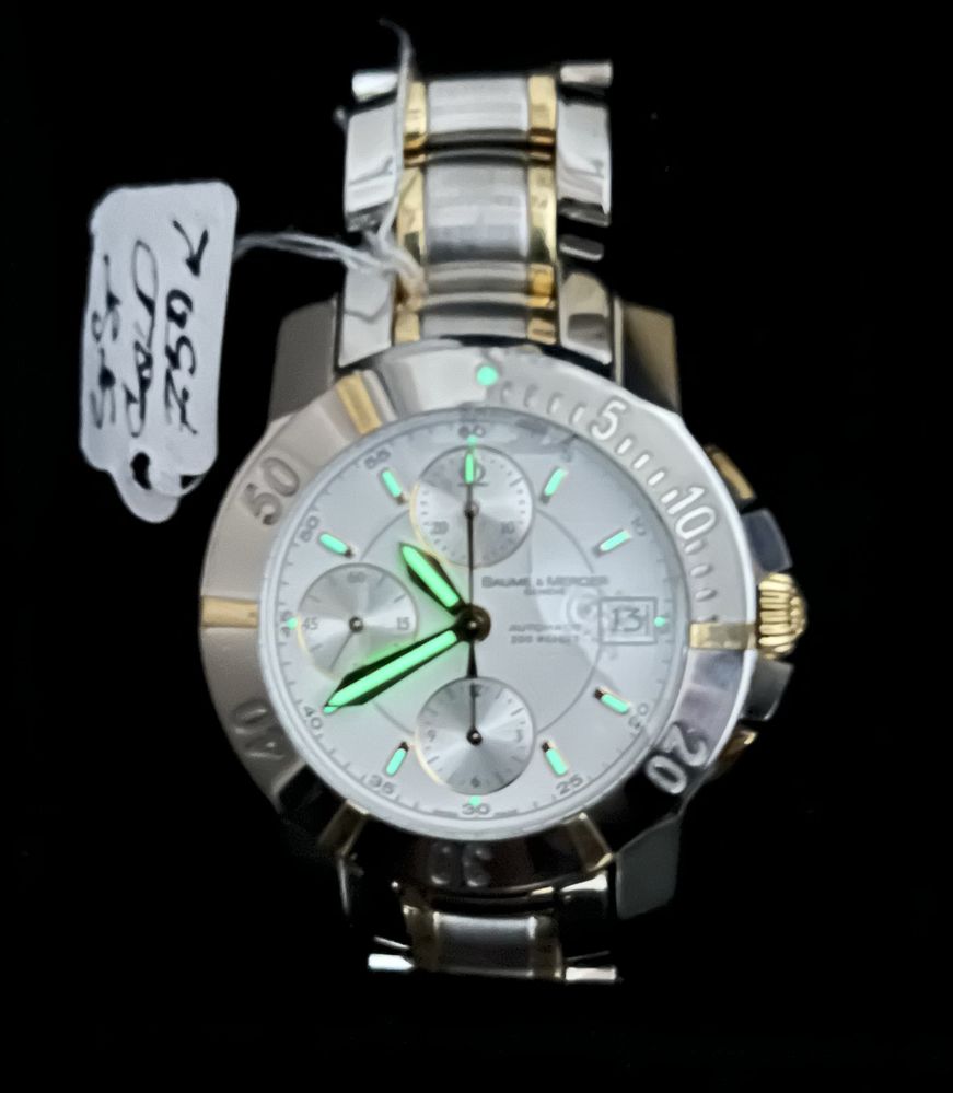 Годинники Baume&Mercier хронограф, Швейцарія,золото/сталь, як нові