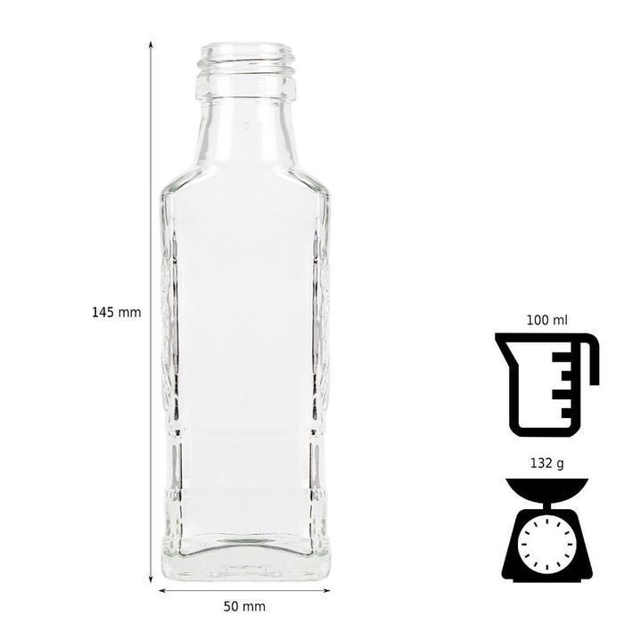 5x butelka MOSKWA 100 ml na whisky nalewki sok z zakrętką