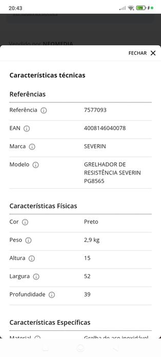 Grelhador de resistencia SEVERIN