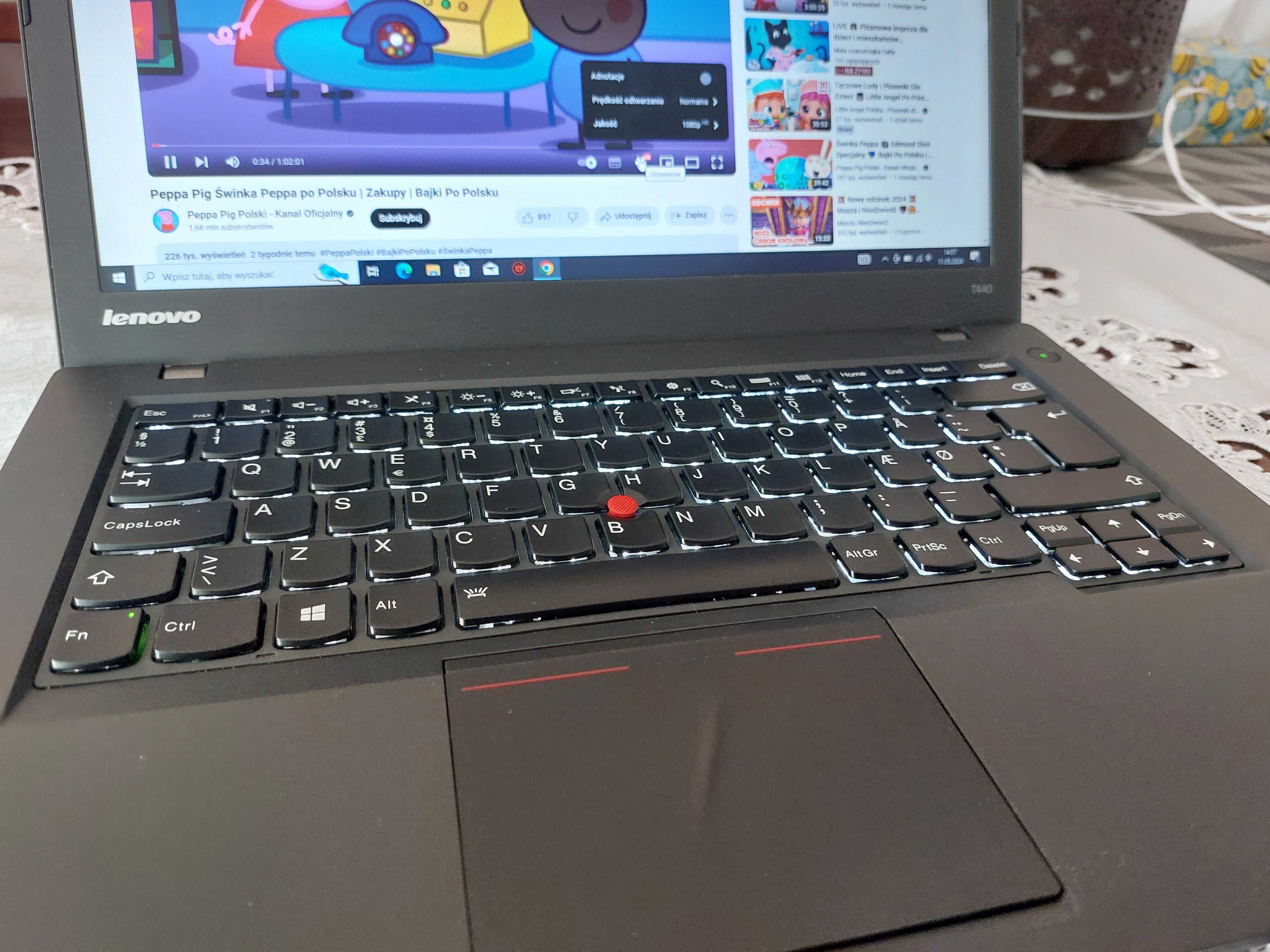 Laptop Lenovo Thinkpad T440 I5 8GB 256gb ssd Win 10 1600x900 mat