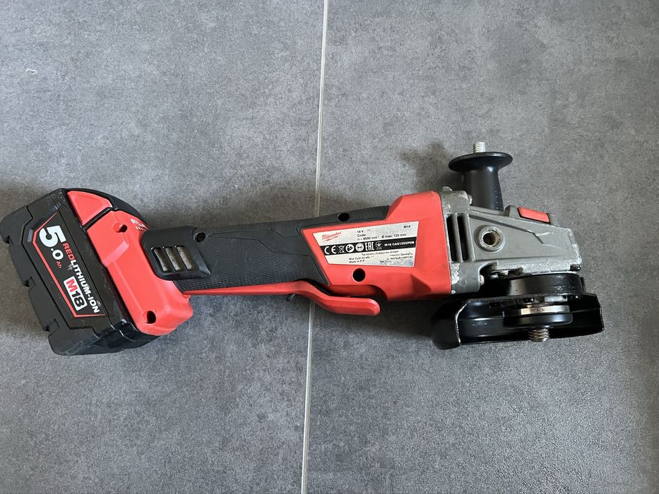 Безщіткова Акум. Болгарка Milwaukee M18 CAG125 XPDB