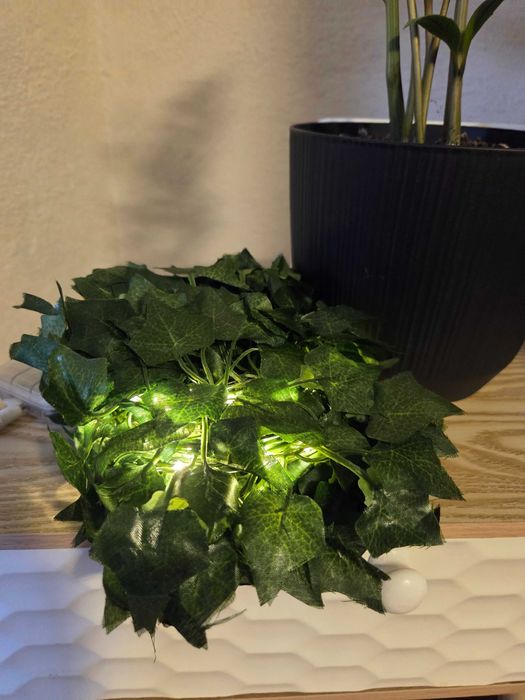 Girlanda sztuczny bluszcz z lampkami LED