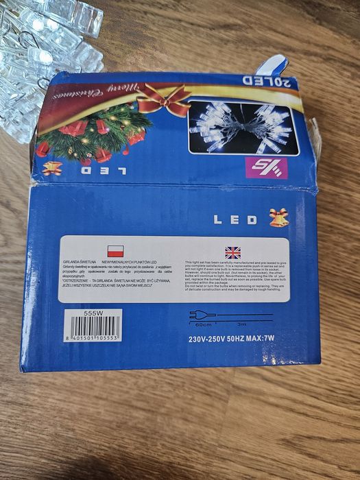 Super zestaw światełka LED z klamerkami na zdjęcia