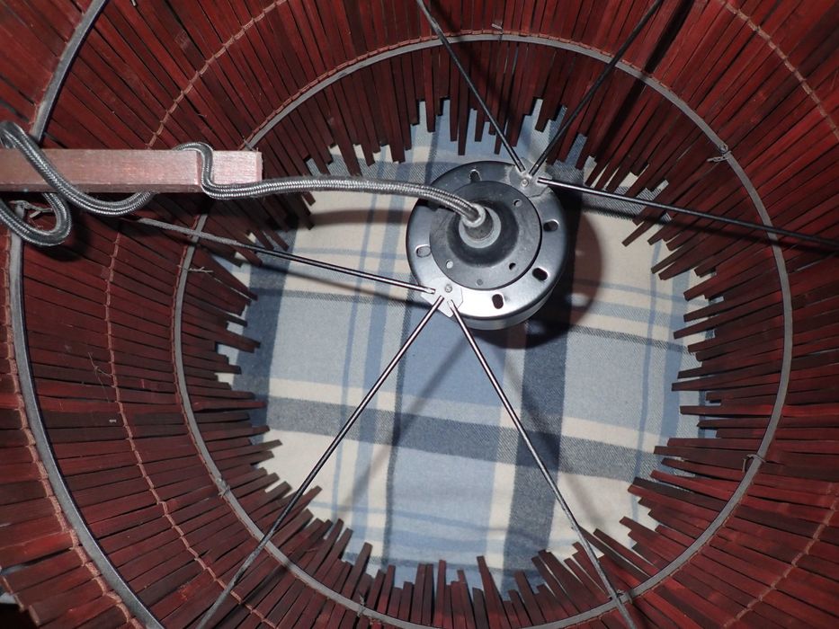 Lampa Ikea Rotvik żyrandol klosz abażur retro loft, vintage, boho