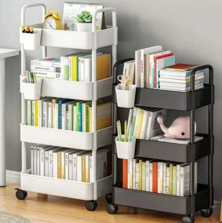 тележка-органайзер на колесиках, мобильная стойка для хранения вещей