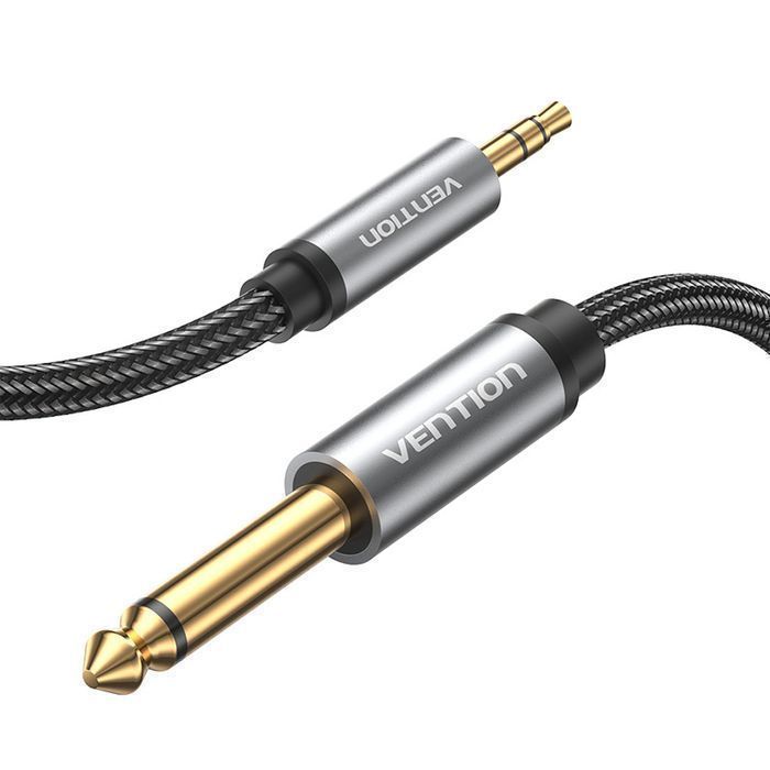 Kabel audio mini jack 3.5mm męski do jack 6.35mm męski Vention 1m