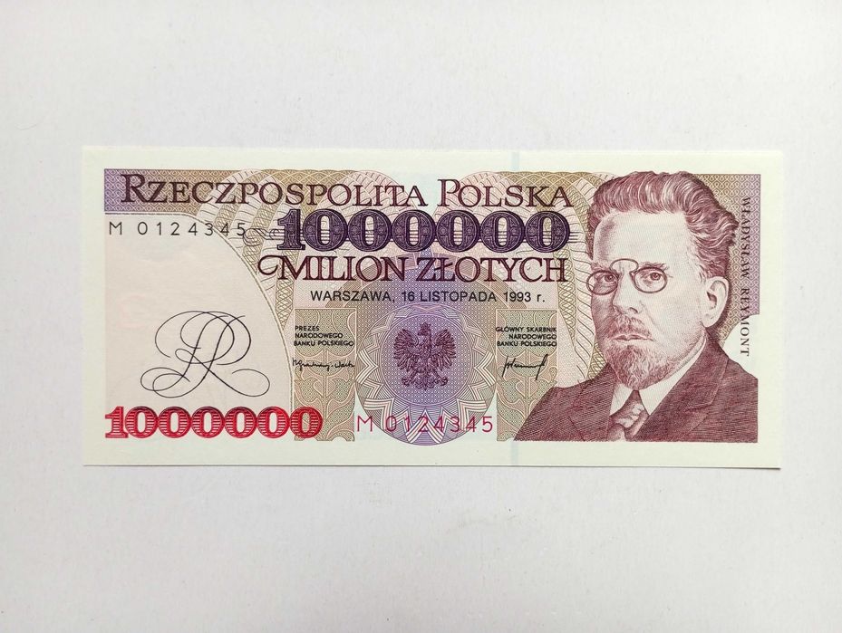 1.000000 mln zł 1993  -  M  -   st. 1 UNC