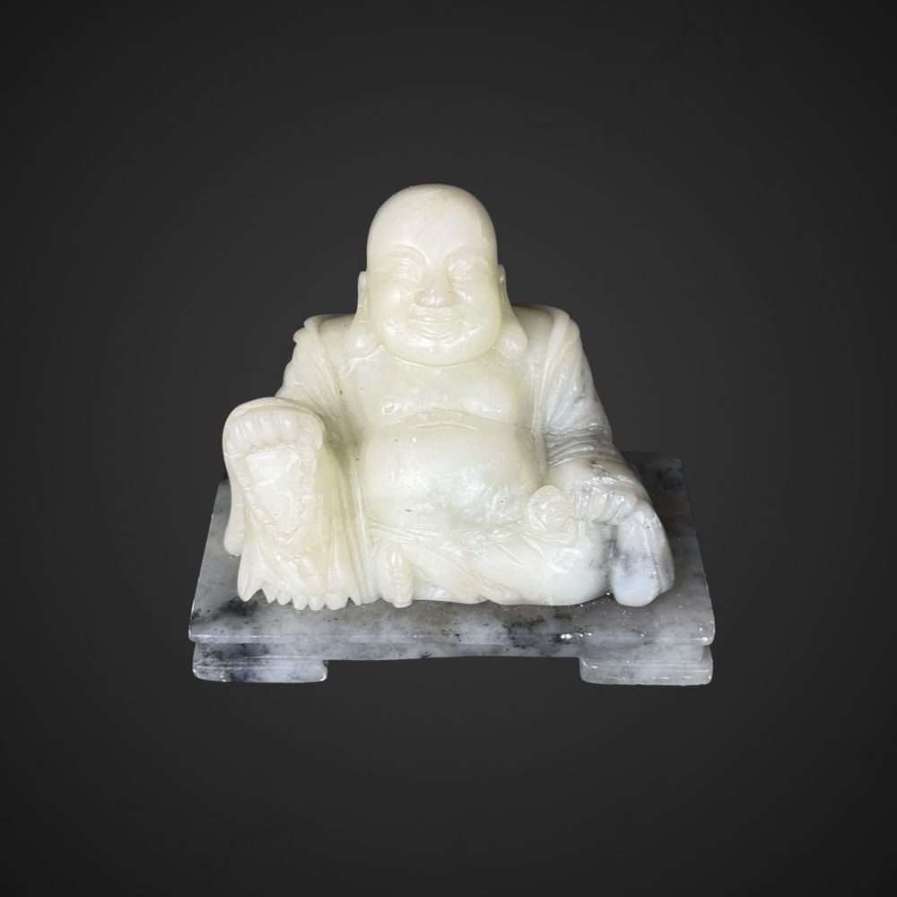 Figurka Śmiejący się budda kamień mydlany azja Chiny B41/61814