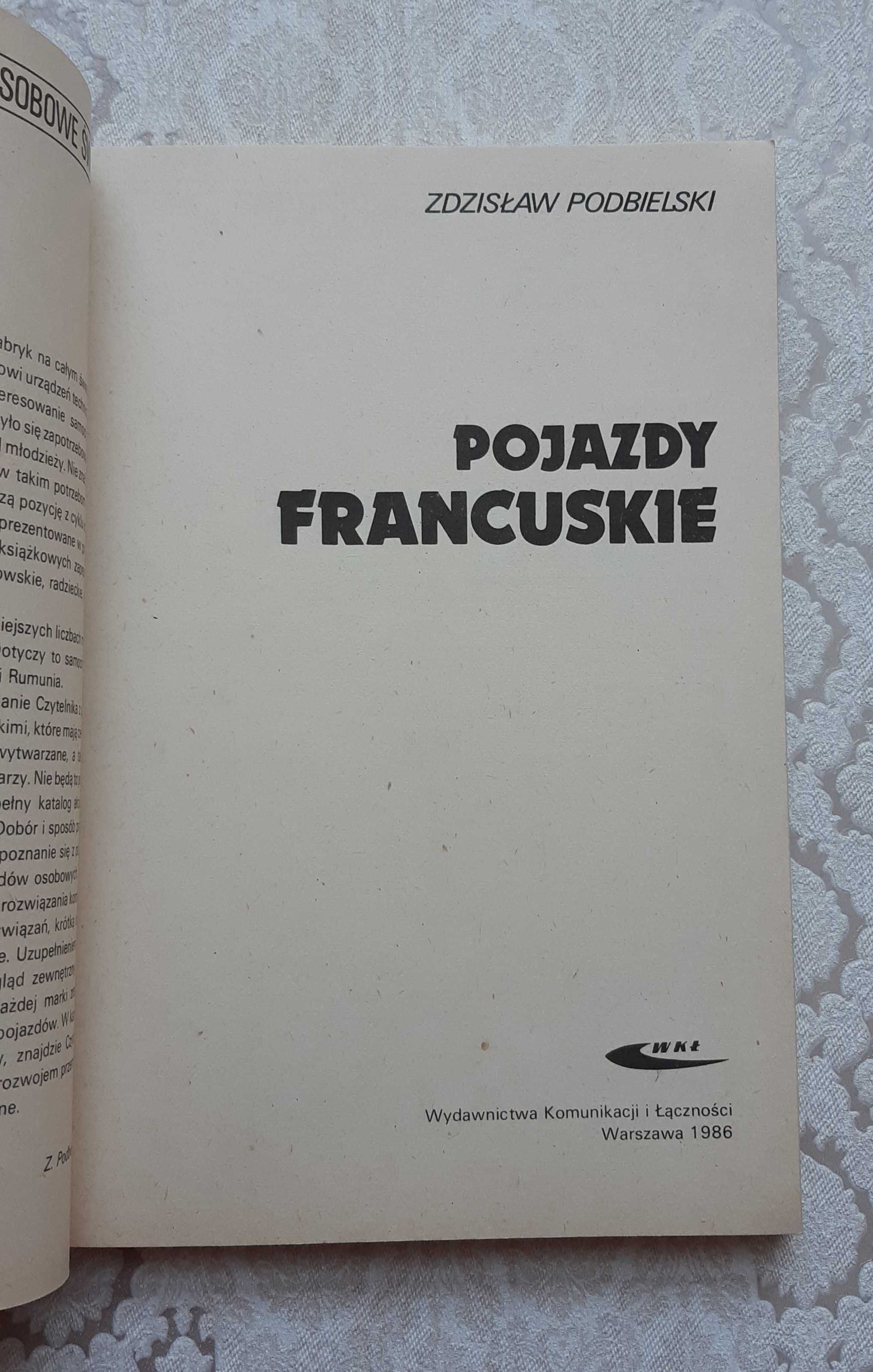 Książka "Pojazdy francuskie" Podbielski