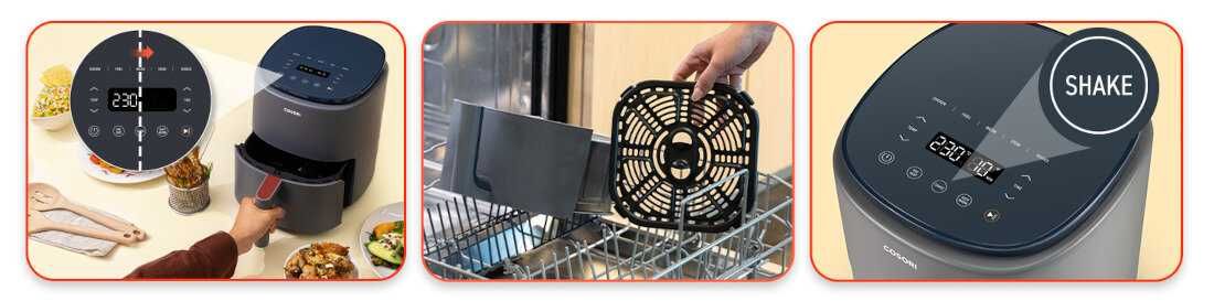 Frytkownica beztłuszczowa 1500W 3,8L COSORI CAF-LI401S Air Fryer 230°C