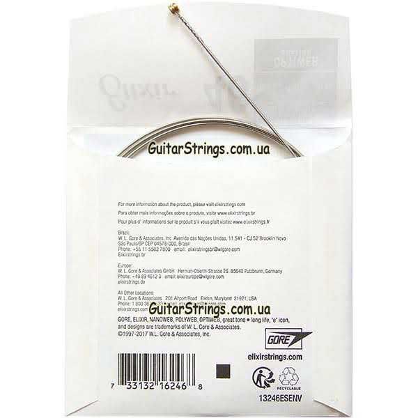 Струны Elixir Nanoweb Optiweb для электрогитары Оригинал сделано в США